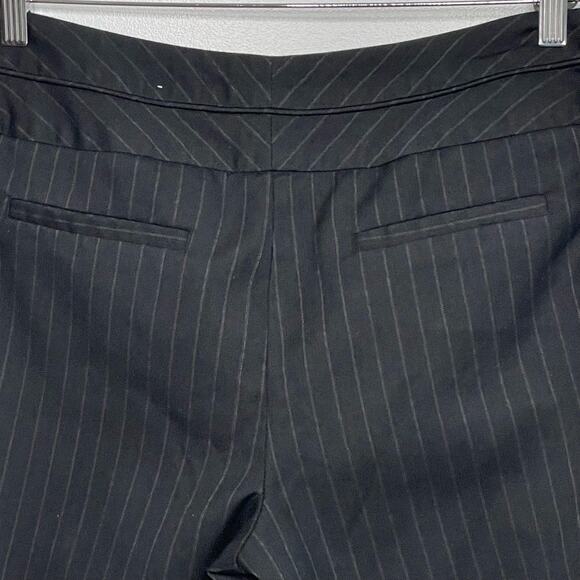 Maurices Bootcut Pants High Rise Flat Front Pinstripe Black 11 12 R Academia - Picture 5 of 14